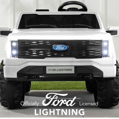 White 24V Electric Ride-On Truck with Remote Control