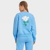 Women's Leisure Studio Graphic Pullover Sweatshirt - Universal Thread™ Blue - 2 of 3