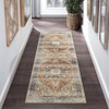 Machine Washable Area Rug Non Slip Non Shedding Rug Boho Vintage Low Pile Carpet Foldable Stain Resistant Rugs for Bedroom Living Room - 2 of 4