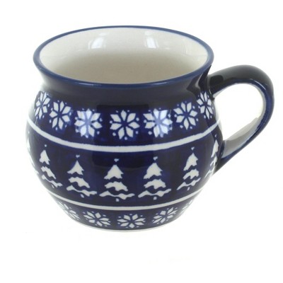 Blue Rose Polish Pottery Winter Nights Medium Bell Shape Mug