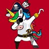 Men's Design By Humans Dabbing Dance Pirate Unicorn Gifts Funny Halloween Costume Gift By lukesstore T-Shirt - 2 of 4