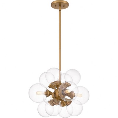 Quoizel Lighting Glinda 4 - Light Pendant in  Brushed Weathered Brass