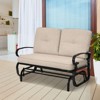 Tangkula 2-Person Outdoor Bench Patio Swing Glider Chair with Cushions Rocking Chair Cushioned Sofa - 4 of 4