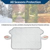 Unique Bargains Thick Magnetic Cover with Reflective Strip Snow Sun Shade UV Protector for SUVs - 3 of 4