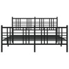 vidaXL Metal Bed Frame without Mattress with Footboard Black 59.1"x78.7" - 4 of 4