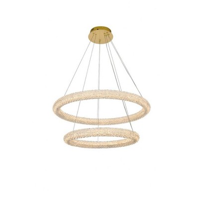 Elegant Lighting Bowen 2 - Light Chandelier in  Satin Gold