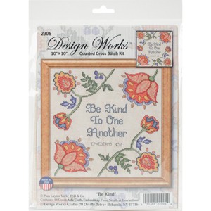 Design Works Counted Cross Stitch Kit 10"X10"-Be Kind - 1 of 2