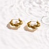 EVRY JEWELS WATERPROOF Gold or Silver Plated Stainless Steel Chunky Twisted Hoop Earrings - 3 of 3