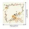 INSPIRE CHIC Women's Floral Printed Satin Square Flowers Silky Neck Scarves 1Pc - 3 of 4