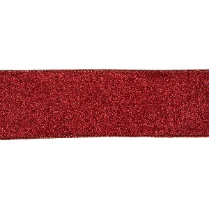 Northlight Shimmering Red Solid Christmas Wired Craft Ribbon 2.5" x 16 Yards - 1 of 3