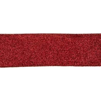Northlight Shimmering Red Solid Christmas Wired Craft Ribbon 2.5" x 16 Yards