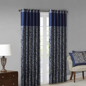 MAYEERTY Jacquard Curtain Panel Pair(2 Pcs Window Panels) - 1 of 4