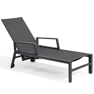 Crestlive Products Chaise Lounge Chair Outdoor Set of 2 Adjustable 4 Positions Pool Tanning Recliner Outdoor Lounge Furniture