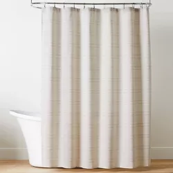 Tonal Stripe Woven Shower Curtain Twilight Taupe - Hearth & Hand™ with Magnolia