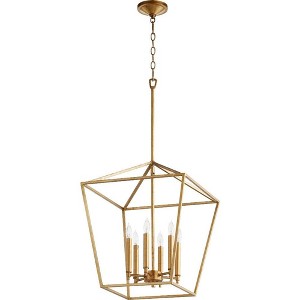 Quorum Lighting Gabriel 6-Light Entry Pendant, Gold Leaf, 17W x 21H - 1 of 1