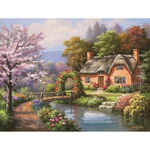 Sunsout Spring Creek Cottage 500 pc   Jigsaw Puzzle 36656 - 1 of 4