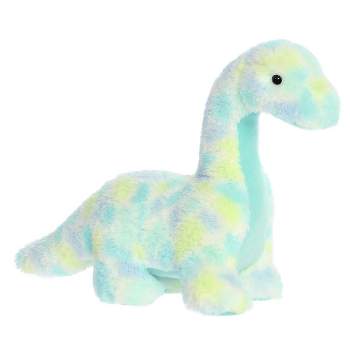 Aurora Medium Watercolor Dinos Brachio Blue Dinos & Dragons Ferocious Stuffed Animal 11.5"