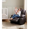 22"360° Manual Swivel Recliner  Chair: with Side Pockets and Cup Holders , for Living Room, Bedroom - 4 of 4