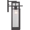 Progress Lighting Boxwood 1-Light Outdoor Wall Lantern, Antique Bronze, Seeded Glass Shade - 4 of 4