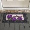 Evergreen Hydrangea Welcome Textured Sassafras Indoor Outdoor Switch Doormat 1'10"x10" Multicolored - 2 of 4