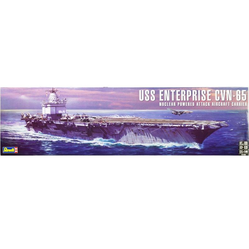 Level 5 Model Kit USS Enterprise CVN-65 Nuclear Powered Attack Aircraft Carrier 1/400 Scale Model by Revell, 1 of 4