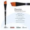 Creative Mark Beste Golden Taklon Angular Curve #1 - 2 Pack Artist Brush, Professional Watercolor Brushes, For Acrylic Painting, Short Handle, Sharp - 2 of 4