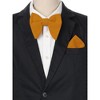 INSPIRE CHIC Men's Velvet Pre-Tied Solid Color Pocket Square Adjustable Bow Tie 1 Pair - 4 of 4