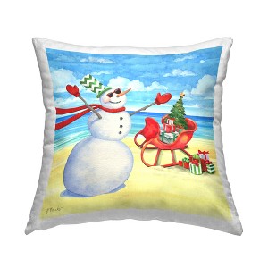 Stupell Industries Coastal Christmas Snowman - 1 of 3