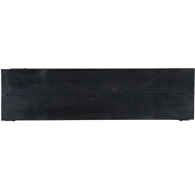 Black Wood Transitional Writing Desk with Drawers