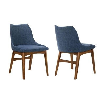 Set of 2 Azalea Fabric Wood Dining Chairs - Armen Living