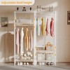 Metal Clothes Rack with Adjustable Shelves, Heavy-Duty 660LB Clothing Organizer for Bedroom, Laundry & Living Room, White - 3 of 4