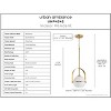 Urban Ambiance Luxury Mid-Century Modern Pendant 12.375''H x 9.375''W,  Brushed Bronze Finish,  Albuquerque Collection, UHP4342 - 3 of 4