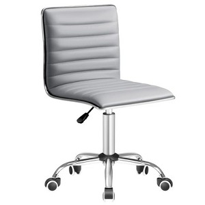 LACOO Faux Leather Mid Back Task Chair Swivel Office Desk Chair - 1 of 4