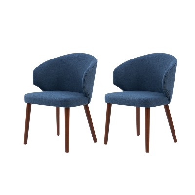Ester Mid-century Modern Upholstered Dining Chair,Set of 2 | ARTFUL LIVING DESIGN