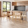 Wooakway 17.5" 20" 39.4" Fully Assembled Wishbone Barstool, Weave Counter Height Bar Stool for Kitchen Island - 4 of 4