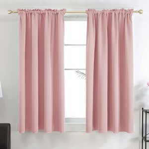 Deconovo Blackout Thermal Rod-Pocket Curtains, OEKO-TEX, 2 Panels(42W) - 1 of 4