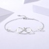 Sterling Silver Infinity Cross Heart Bracelet, Adjustable Chain with Cubic Zirconia Accents – Symbol of Love & Faith, with Jewelry Box - 2 of 3