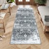 Vintage Floral Medallion Living Room Rugs, Soft Washable Non Slip Large Carpet for Bedroom Dining Room Office - 4 of 4