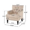 Upholstered Accent Chairs Living Room Chairs Wide Armchair Sale,Club Chair With Tufted Back And Nailhead Trim-Cuddlewood - 4 of 4