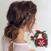 Unique Bargains Christmas Hair Rope Candy Cartoon Bell for Christmas Red Green 1 Pc - 2 of 4