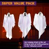 Joyfy 3Pcs Halloween Hanging Ghosts Outdoor Decorations, 27.5in White Flying Ghost Halloween Party Decor for Front Yard Patio Lawn Garden Trees - 3 of 4