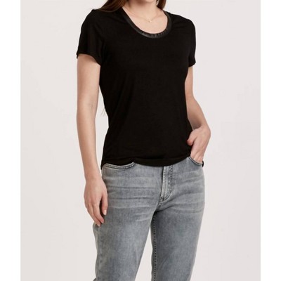 Women's Al Pleather Trim Tee - Another Love