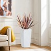 LuxenHome Square Tapered 24.2" Tall Planter White - 4 of 4