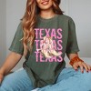 Simply Sage Market Women's Coquette Texas Cowgirl Boots Short Sleeve Garment Dyed Tee - 2 of 3