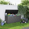 Infurnic Deck Boxes, Outdoor Patio Storage Box with Handle, Waterproof Box for Storage Patio Furniture Garden Tools, Black, 48"*21.4"*24.5" - 3 of 4