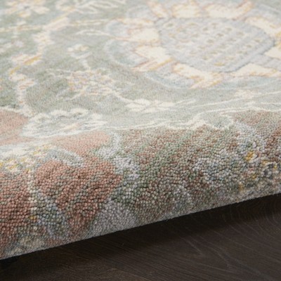Transitional Moroccan Lanterns Wool Area Rug 8' x 10' - Grey