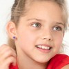 Girls' Patriotic Flag Star Screw Back Sterling Silver Earrings - In Season Jewelry - 3 of 4