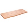 vidaXL Wall Shelf Light Brown 39.4 in.x15.7 in.x(0.8 in.-1.6 in.) Treated Solid Wood Oak - 2 of 4