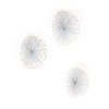 Brewster (Set of 3) Dande White Starburst Metal Wall Arts: Iron Sculptures, Modern Décor - 4 of 4