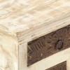 vidaXL Coffee Table White 26.8"x26.8"x11.8" Solid Mango Wood - 4 of 4